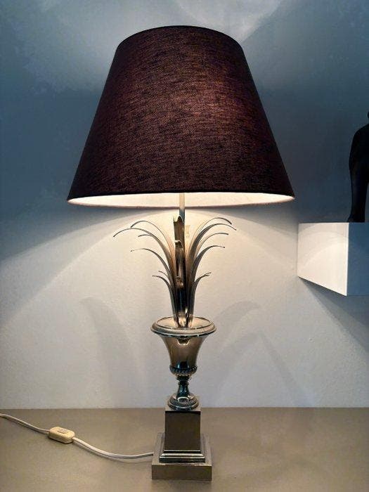 Tafellamp - Messing - Palm - ananas lamp - Boulanger stijl, Antiek en Kunst, Curiosa en Brocante