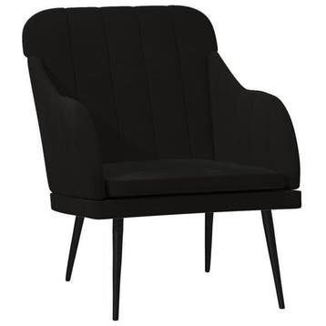 Relaxstoel Zwart Velvet 63x76cm | Tweedekansje | OP=OP, Ophalen of Verzenden