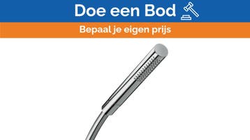Bieden: Hansgrohe Axor Starck chrome handshower, Ophalen of Verzenden, Nieuw, Kabel of Apparatuur