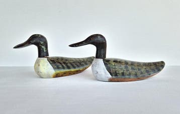 Lokeend - Pareja de patos (2) - Hout