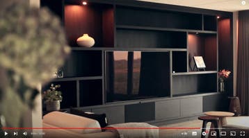 Sinewall | Boekenkast | Grote tv wandkasten op maat van eike, Huis en Inrichting, 200 cm of meer, Eikenhout, Nieuw, 200 cm of meer