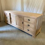 TV meubel teak - 180 cm - teakhout - schuifdeuren -TTM Wonen, Huis en Inrichting, 150 tot 200 cm, Teakhout, Nieuw, Ophalen of Verzenden