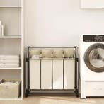vidaXL Wassorteerder met 4 zakken staal crème, Tuin en Terras, Droogmolens en Wasrekken, Verzenden, Nieuw