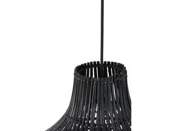 Light & Living PACINO Hanglamp Ø50x51,5 cm - Zwart Rotan -, Huis en Inrichting, Lampen | Hanglampen, Verzenden, Nieuw
