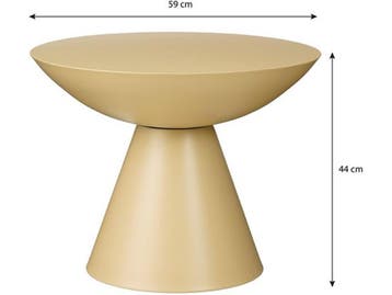 Mica Decorations Celise - Bijzettafel - Ruim tafelblad Ø59, Verzenden, Nieuw