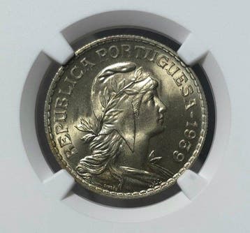 Portugal. Escudo 1939 MS66 Escassa