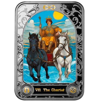 Kameroen. 1000 Francs 2024 The Chariot - Tarot 1 oz Black