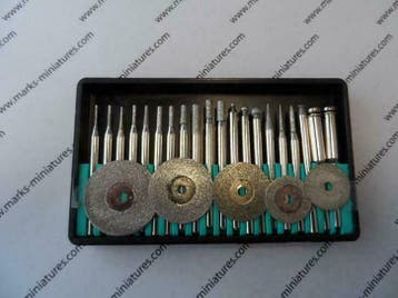 Diamant freesjes + diamant schijfjes - 25 delig, Verzenden, Nieuw