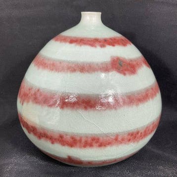 Vaas - Mino-aardewerk Mino-yaki Hy-gama-bakoven Celadon, Antiek en Kunst