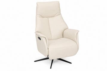 Relaxfauteuil Woerden - relaxfauteuils - Creme, Nieuw, Stof