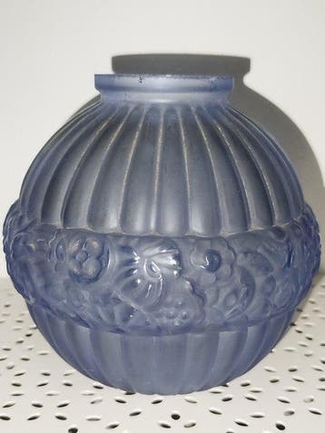 Vase Art Déco signé Cla - Eenbloemige vaas - Glas