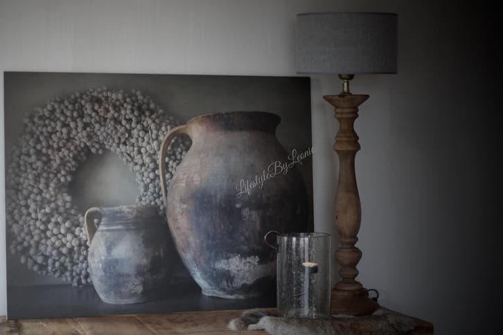 Cilinder lampenkap  Kiss grey 20 cm, Huis en Inrichting, Lampen | Lampenkappen, Nieuw, Ophalen of Verzenden