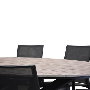 Malaga  Salvador dining tuinset ovaal stapelbaar, Ophalen of Verzenden, Nieuw, Aluminium