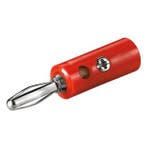 Banaanstekker | M | Goobay (Schroefklem, 4 mm, Rood), Verzenden, Nieuw