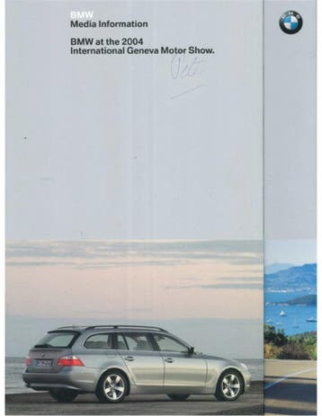 2004 BMW GENÈVE HARDCOVER PERSMAP ENGELS, Nieuw, BMW, Author