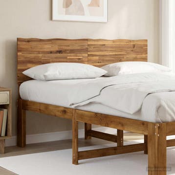 vidaXL Live Edge Hoofdbord ROSTOCK Naturel 135 cm Massief, Verzenden, Nieuw, Bruin, Hout