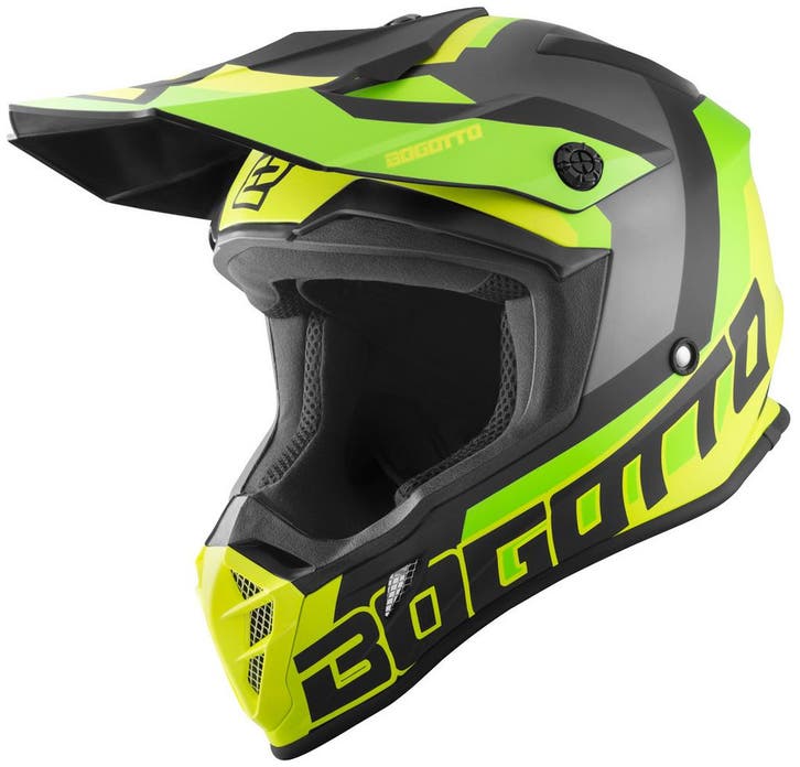Bogotto V332 Unit Geel Crosshelm, Motoren, Kleding | Motorhelmen, Heren, Nieuw met kaartje, Overige merken, Offroadhelm, Verzenden