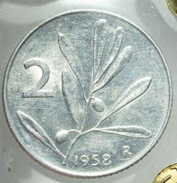 Italië. Republic. 2 Lire 1958