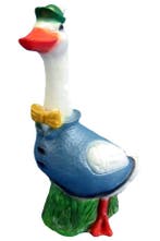 Gans met vlinderstrikje en hoedje, Verzenden, Nieuw