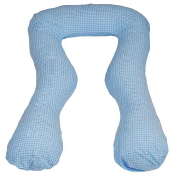 Steunkussen Blauw Geruit | XL | Laatste Stuk!, Ophalen of Verzenden, Zo goed als nieuw, Voedingskussen