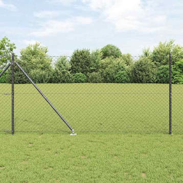 vidaXL gaashek met grondpennen 10 x 1,4 m PVC-Coated Staal, Verzenden, Nieuw, IJzer