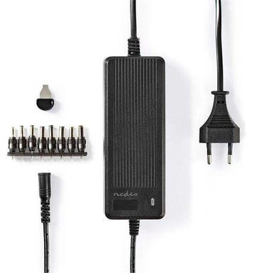 Nedis Universele Adapter – 60W – 6–16V DC – 8 Pluggen – Zwar, Verzenden, Zo goed als nieuw