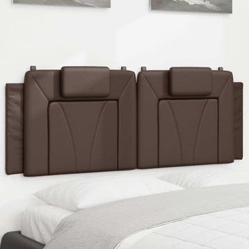vidaXL Hoofdbordkussen Viana 120 cm kunstleer bruin, Verzenden, Nieuw, Bruin, Overige materialen