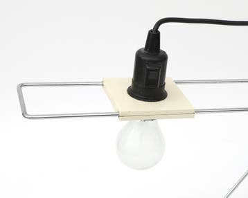 Midcentury modern - Een travertin natuurstenen tafellamp, Gebruikt