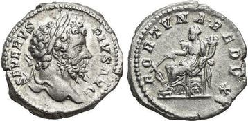 Denar 193-211 n Chr Rom Septimus Severus 193-211 n Chr, Postzegels en Munten, Verzenden