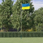 vidaXL Vlag Oekraïne met messing oogjes 90x150 cm, Diversen, Verzenden, Nieuw