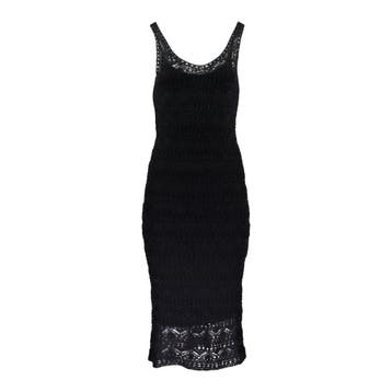 IRO • zwarte midi jurk Lazza • S, Verzenden, Zwart, Nieuw, Maat 36 (S)