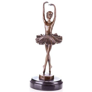 Figuur - Bronzefigur Ballerina 31 CM - Brons, Marmer