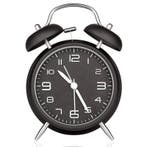 IvoQ Wekker Retro Zwart Stil Luide Bel, Witgoed en Apparatuur, Wekkers, Verzenden, Nieuw