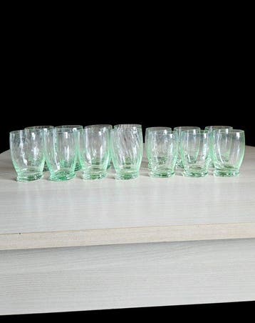 Portieux France - Drinkservies (14) - Uraniumglas