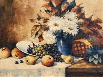 Europese school (XX) - Still Life with Chrysanthemums,