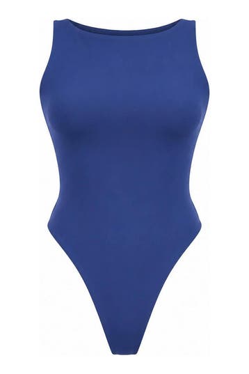 Organic Basics Badpak in maat L Blauw, Organic Basics, Verzenden, Zo goed als nieuw, Blauw