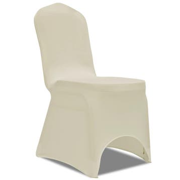 vidaXL Stoelhoezen stretch crème 100 st, Verzenden, Nieuw