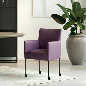 Leren eetkamerstoel Desire - Toledo Aubergine (paars) -, Huis en Inrichting, Stoelen, Overige kleuren, Bohemian, Industrieel, Modern, Scandinavisch