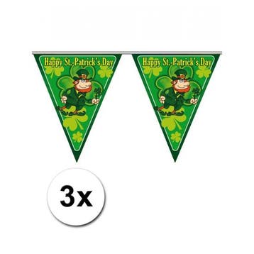 3x Themafeest vlaggenlijn St. Patricks Day - St. Patricks .., Ophalen of Verzenden, Nieuw