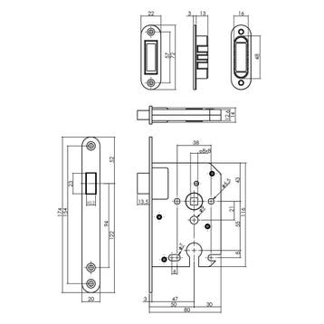 Intersteel magneet cilinder dag- en nachtslot met RVS, Verzenden, Nieuw