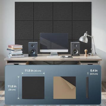 12x Akoestische Panelen Zelfklevend - Geluidsisolerend & Gel, Verzenden, Nieuw