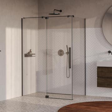 Brauer Stellar - Douchecabine met Draaideur - Helder Glas -, Ophalen of Verzenden, Nieuw, Rvs