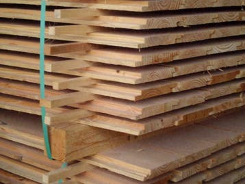 Douglas sponningplanken, 1/2 hout-verbinding   18x180mm, Minder dan 25 mm, Nieuw, Plank, 300 cm of meer