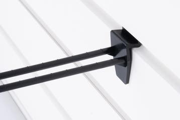 Lamellenwand Blisterhaak - 20 cm - Dubbel - Zwart - Kuns...