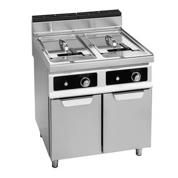 GGM Gastro | Dubbele gasfriteuse - 18+18 liter - 28 kW - |, Witgoed en Apparatuur, Frituurpannen, Verzenden, Nieuw