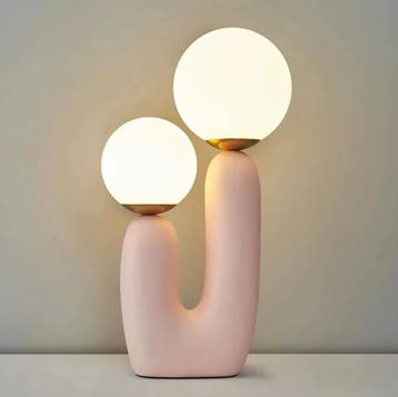 Lumi Moderne Tafellamp - Retro Design / Moderne Kunst Lamp, Huis en Inrichting, Lampen | Tafellampen, Verzenden, Nieuw, Glas