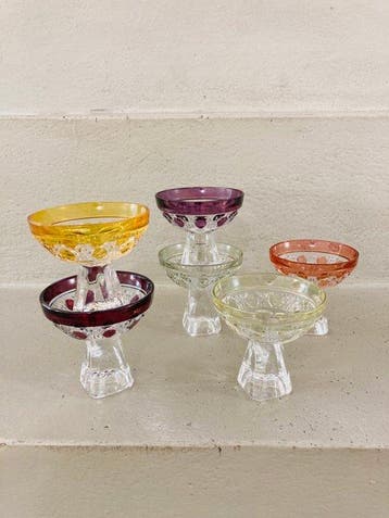 Pot (6) - Hofbauer - Kristal - Likeurglazen van loodkristal