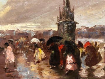 École Espagnole (c. 1960) - Le Peuple de Madrid, Antiek en Kunst