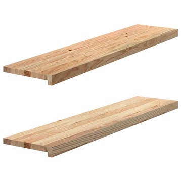 vidaXL Vensterbanken 2 st onbehandeld 110x30x2 cm massief, Verzenden, Nieuw
