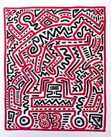 Keith Haring - Fun Gallery Exhibition 1983 - Giclée -